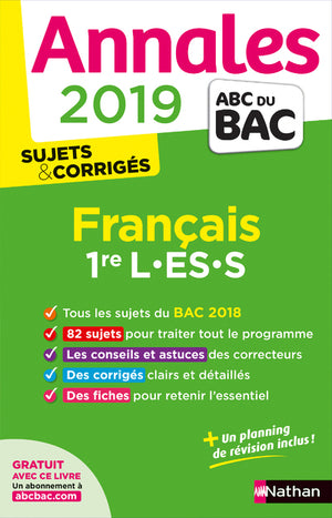 Annales ABC du BAC 2019 - Français 1re L-ES-S