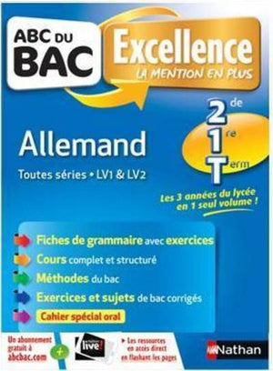 ABC du BAC Excellence Allemand 2de 1re Term