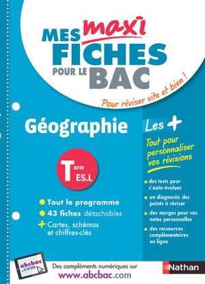 Mes maxi fiches géographie terminale ES-L