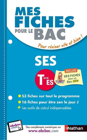 Mes fiches pour le Bac SES Terminale ES