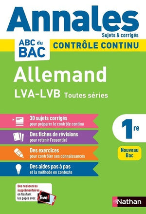 Annales ABC du Bac 2024 - Allemand 1re LVA-LVB Toutes séries