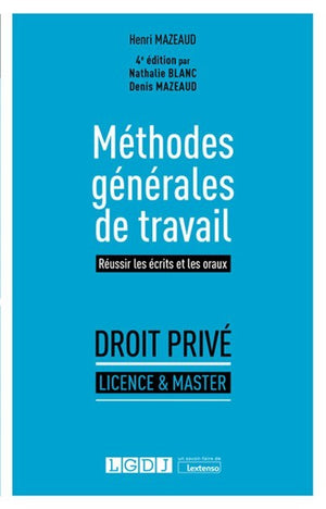 Méthodes générales de travail