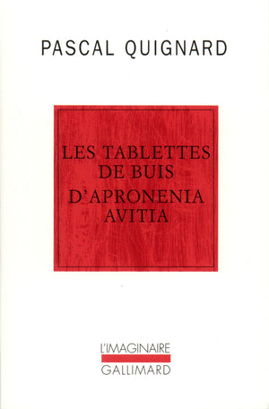 Les tablettes de buis d'Apronenia Avitia