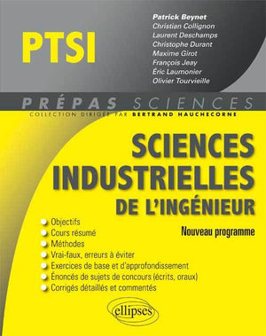 Sciences industrielles de l'ingénieur PTSI Programme 2013