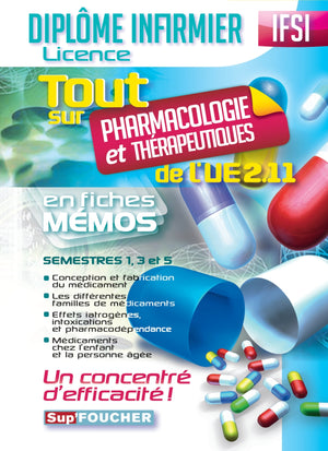 Tout sur pharmacologie et thérapeutiques de l'UE 2.11 en fiches mémos