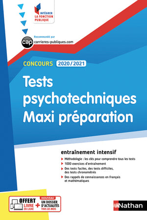 Tests psychotechniques Maxi préparation - Intégrer la fonction publique