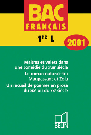 Bac français, 1re, 2001