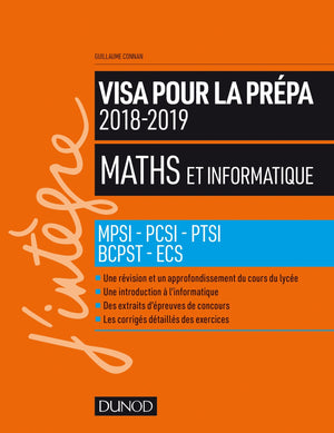 Maths et informatique - Visa pour la prépa 2018-2019 - MPSI-PCSI-PTSI-BCPST-ECS