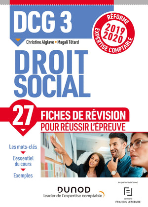 DCG 3 - Droit social - Fiches de révision - Réforme 2019-2020