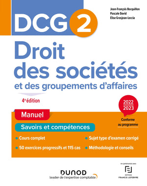 DCG 2 Droit des sociétés et des groupements d'affaires: Manuel