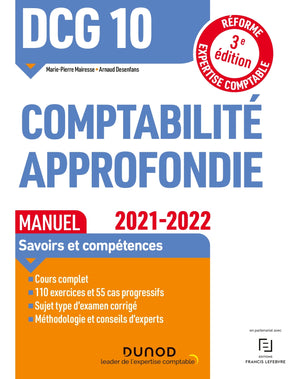 DCG 10 Comptabilité approfondie - Manuel - 2021/2022: Réforme Expertise comptable (2021-2022)