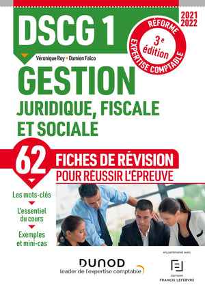 DSCG 1 Gestion juridique, fiscale et sociale - Fiches de révision - 2021-2022