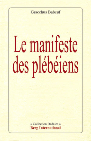 Le manifeste des plébéiens