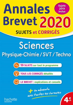 Annales Brevet 2020 Sciences