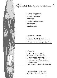 Agone 23-2000-Qu'Est Ce que Croire ?