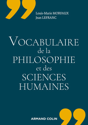 Vocabulaire de la philosophie et des sciences humaines