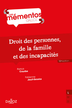 Droit des personnes, de la famille et incapacités