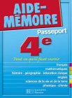 Aide-Mémoire Passeport : 4e - 13-14 ans