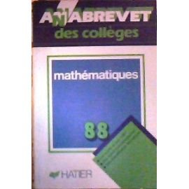 Annabrevet 1988, Brevet des collèges, Mathématiques
