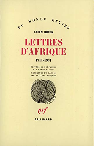 Lettres d'Afrique, 1914-1931