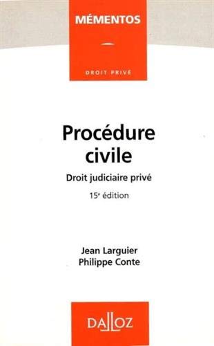 Procédure civile: Droit judiciaire privé