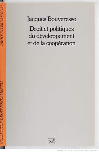 Droit et politique du développement et de la coopération
