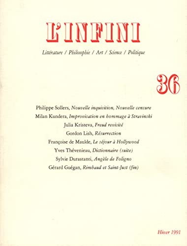 L'Infini, numéro 36, hiver 1992