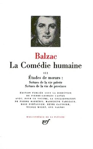 Balzac : La Comédie Humaine, tome 3