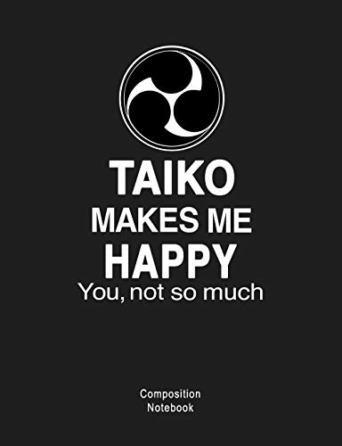COMPOSITION NOTEBOOK: Composition book: (7,44x9,69) 120pages Wide Ruled Line Paper for Taiko Players & Lovers