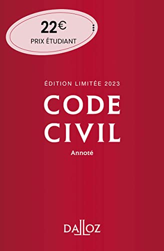 Code civil 2023 122ed édition limitée - Annoté