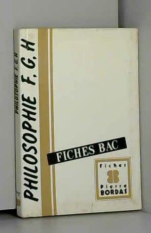 Fiches Bac Philosophie F/G/H