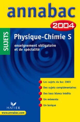 Physique-Chimie S. Sujets