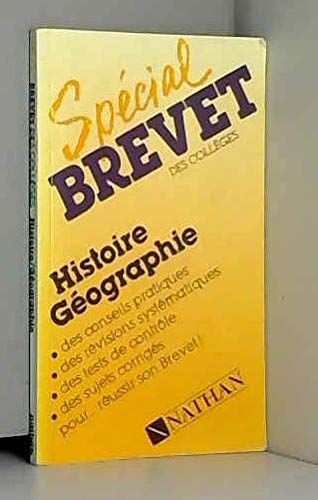 SPECIAL BREVET DES COLLEGES HISTOIRE-GEOGRAPHIE. Programme 1989