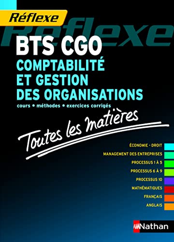 Toutes les matières Comptabilité et gestion des organisations - BTS CGO
