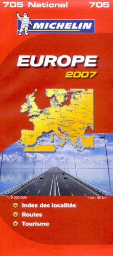 CARTE ROUTIERE 705 EUROPE ROUTIERE ET TOURISTIQUE 2007