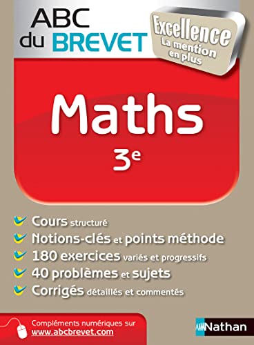 ABC du BREVET Excellence Maths 3e