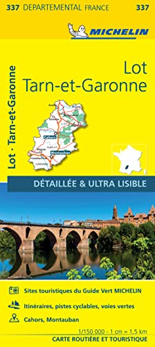 Carte Départemental Michelin Lot, Tarn-et-Garonne