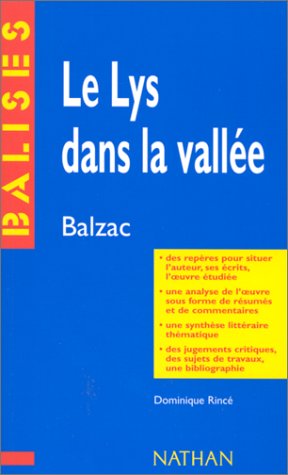 "Le lys dans la vallée", Honoré de Balzac