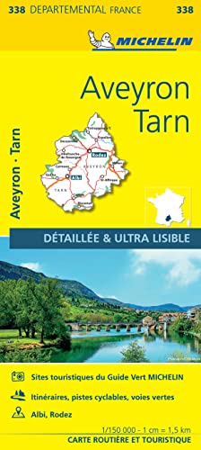 Carte Départemental Michelin Aveyron, Tarn