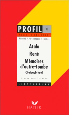 "Atala" (1801), "René" (1802), "Mémoires d'outre-tombe" (1848-1850), Chateaubriand