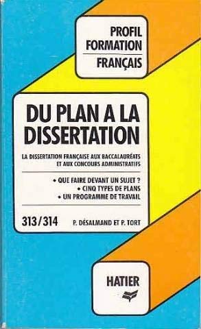 Profil Formation Français : du plan à la dissertation