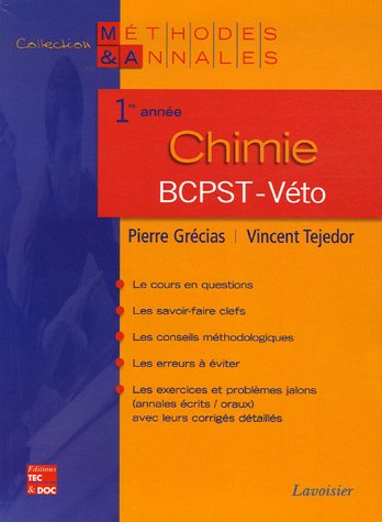 Chimie 1e année BCPST-Véto