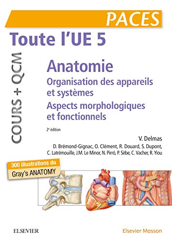 Toute l'UE 5 - Anatomie - Cours + QCM: Organisation des appareils et des systèmes - Aspects morphologiques et fonctionnels