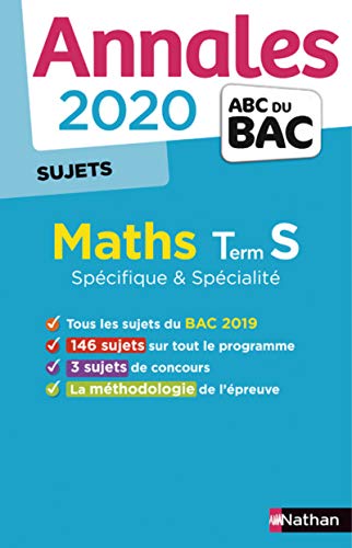 Annales ABC du BAC 2020 Maths Term S - non corrigé