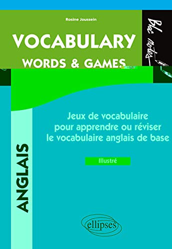 Anglais Vocabulary Words & Games Jeux pour Apprendre ou Réviser Vocabulaire de Base Illustré Niveau 1