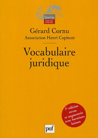 Vocabulaire juridique: Association Henri Capitant