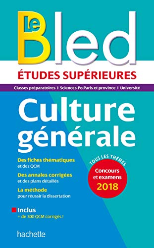 Bled Etudes Supérieures Culture Générale, examen et concours 2018