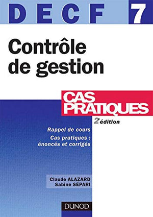 DECF, numéro 7 : Contrôle de gestion - Cas pratique