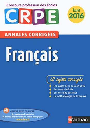 Annales CRPE 2016 : Français