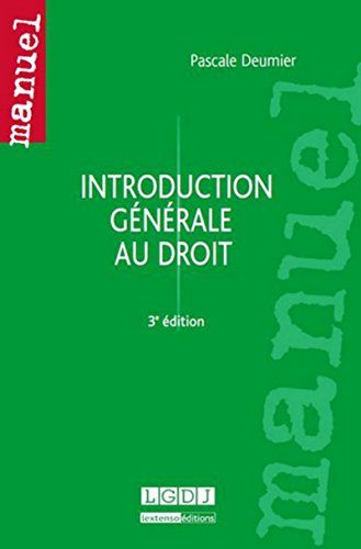 Introduction générale au droit, 3ème Ed.